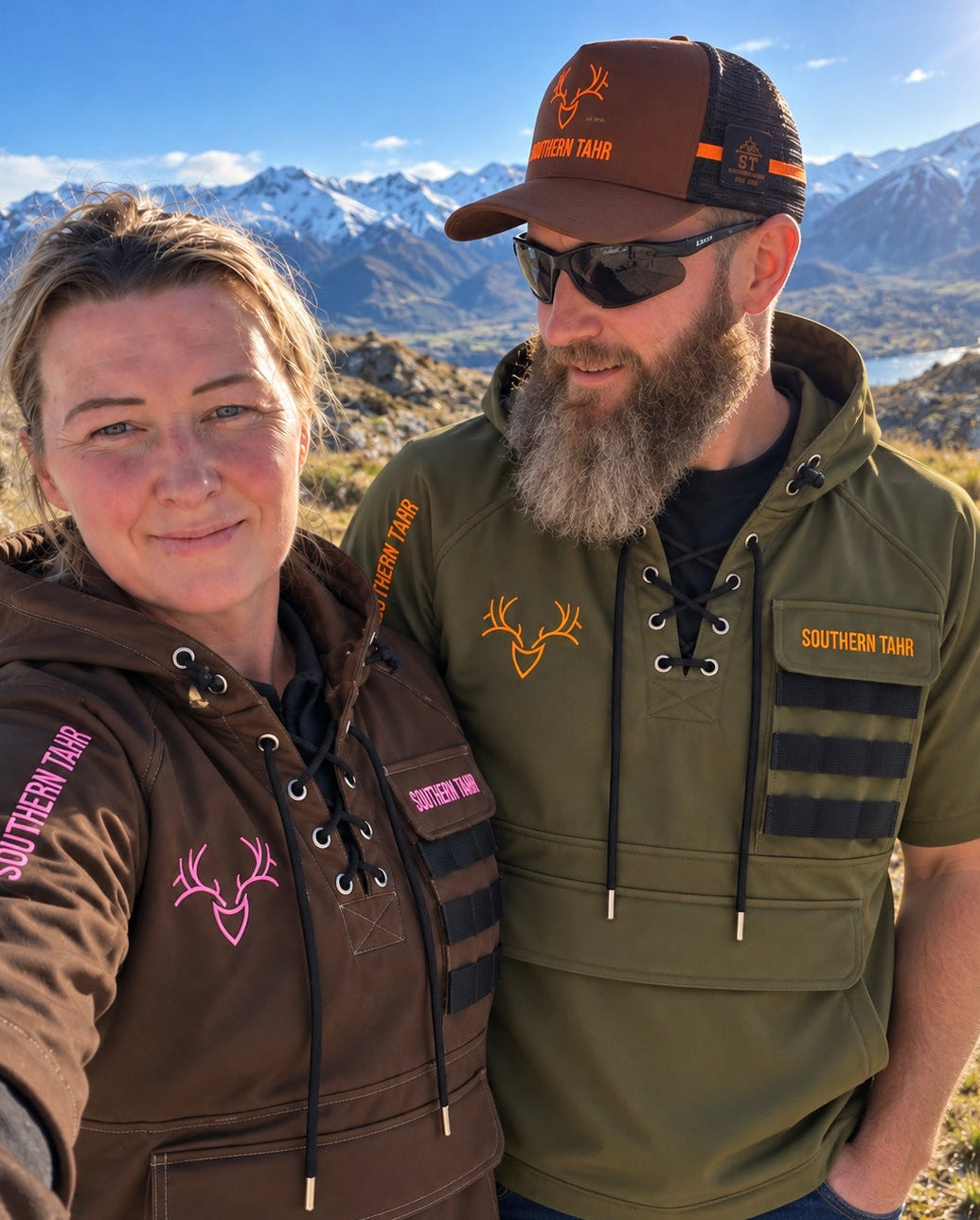Southern Tahr Ladies Hooded Bush Jacket - Brown