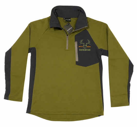 Southern Tahr Performance Mid Layer 1/4 Zip - Olive