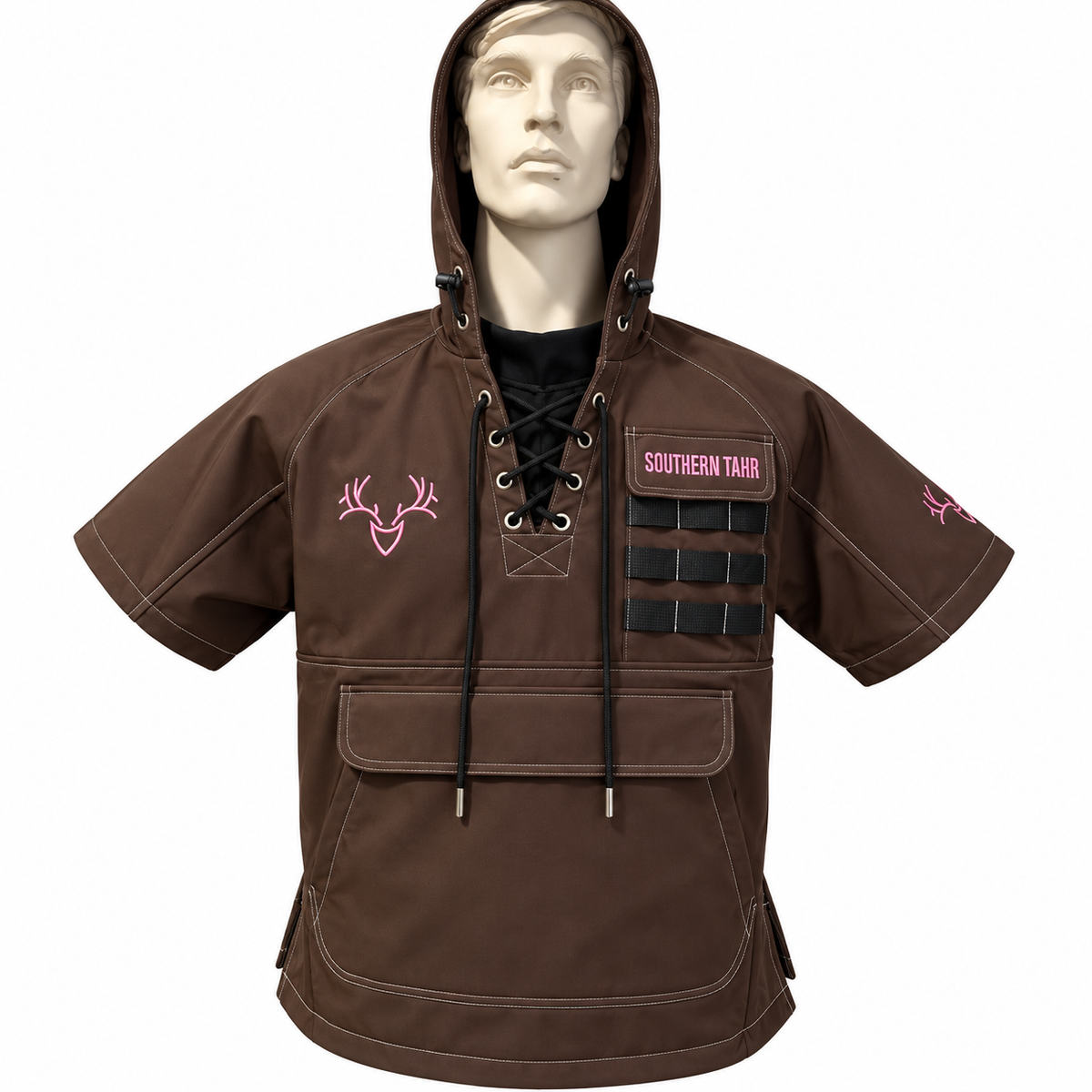 Southern Tahr Ladies Hooded Bush Jacket - Brown